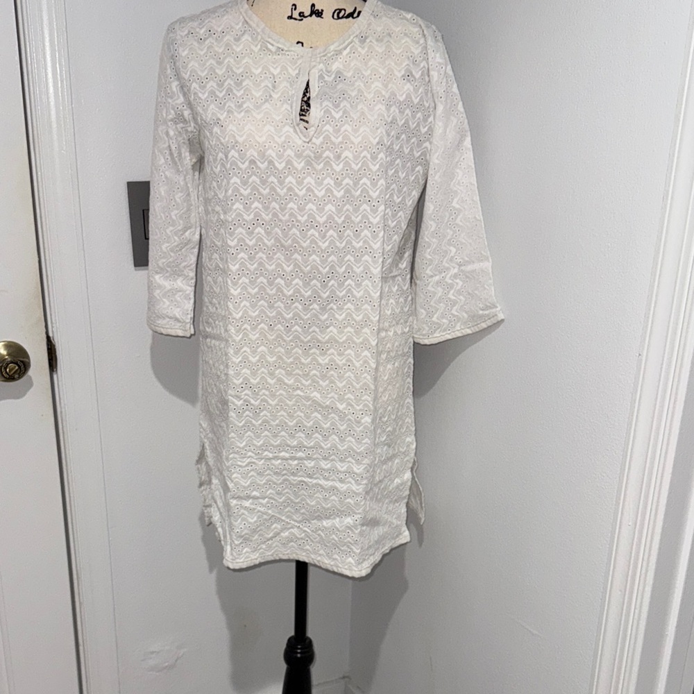 Elegant White beach Lace Dress